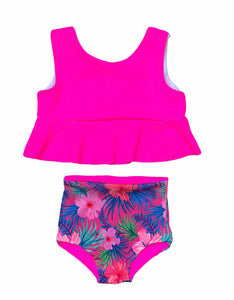 Peplum Swim Crop Top(add color choice in notes at checkout)